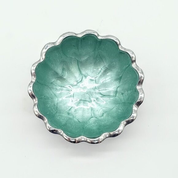 Julia Knight Aqua Peony 4-Inch Petite Bowl - Picture 2 of 5